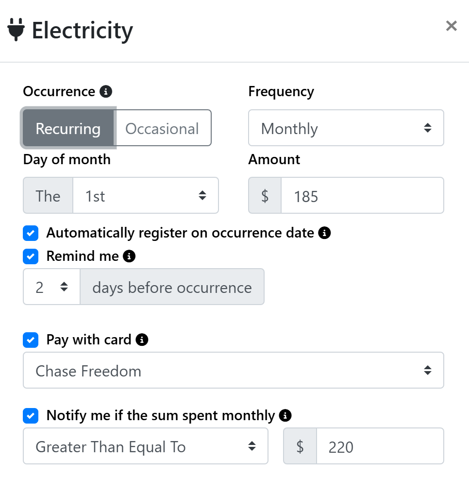 Automation and budgeting tools in Budget Leashed